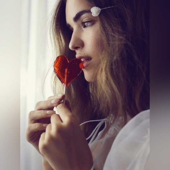 Very Rare!!!- For Love and Lemons Lucille Organza mint sheer nightie (L) - Picture 11 of 12